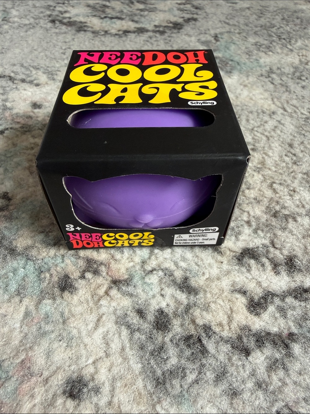 Schylling Needoh Purple Cool Cat Squeeze Toy